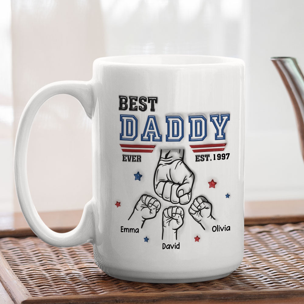 Custom Father's Day, Special Gift for Dad & Grandpa • Our Dad - Personalized 3D Inflated Effect Mug