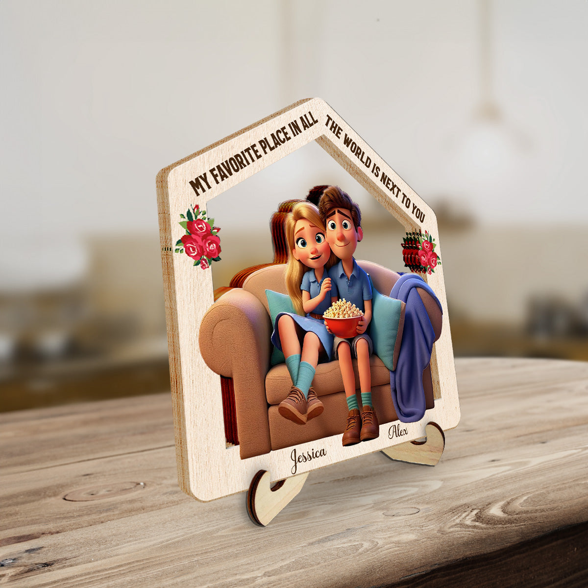 Custom Couple's Decor, Anniversary & Wedding Gift • Our Home - Personalized Wooden Plaque