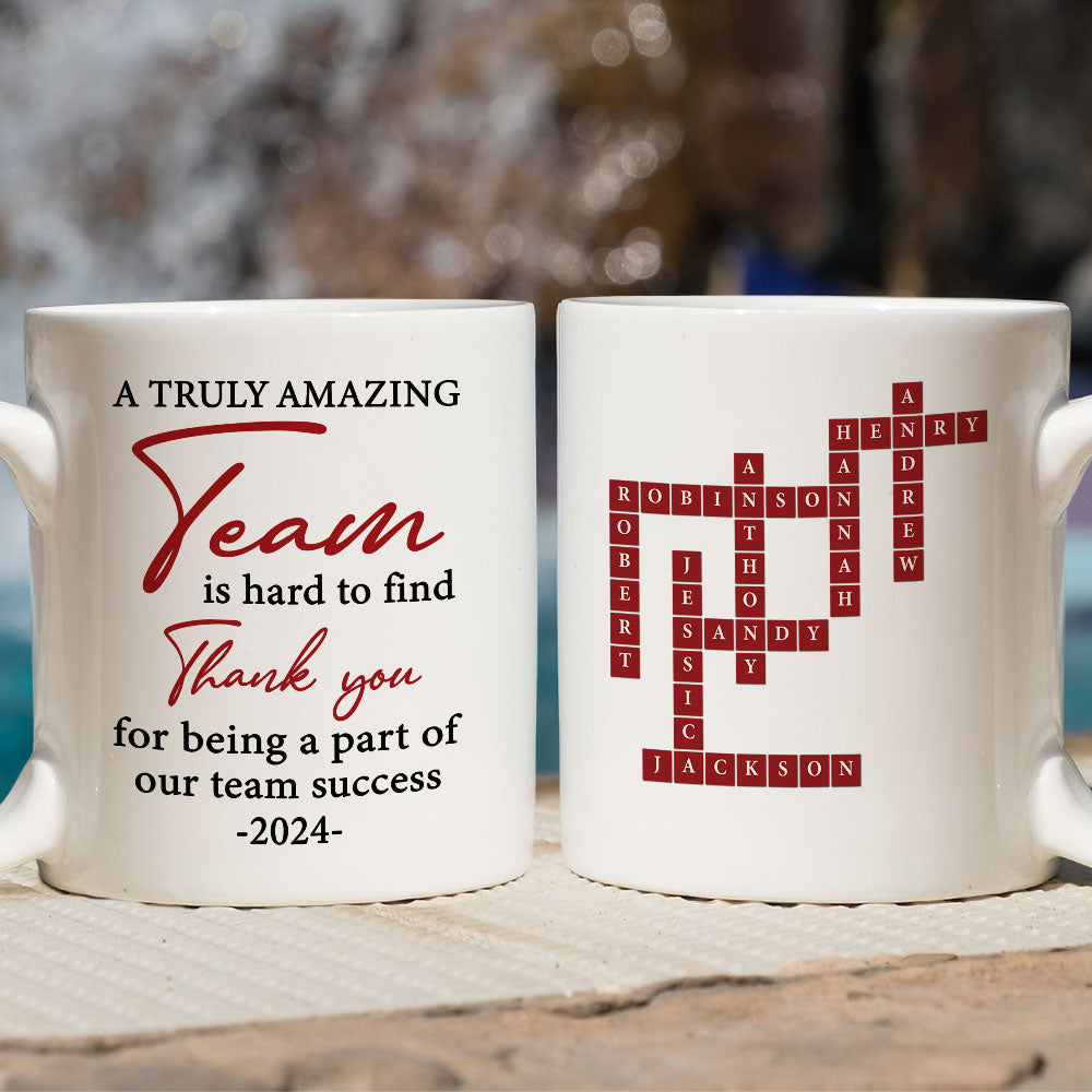 Custom Coworker, Christmas & Birthday Team Appreciation Gift • A Truly Amazing Team - Personalized Coffee Mug