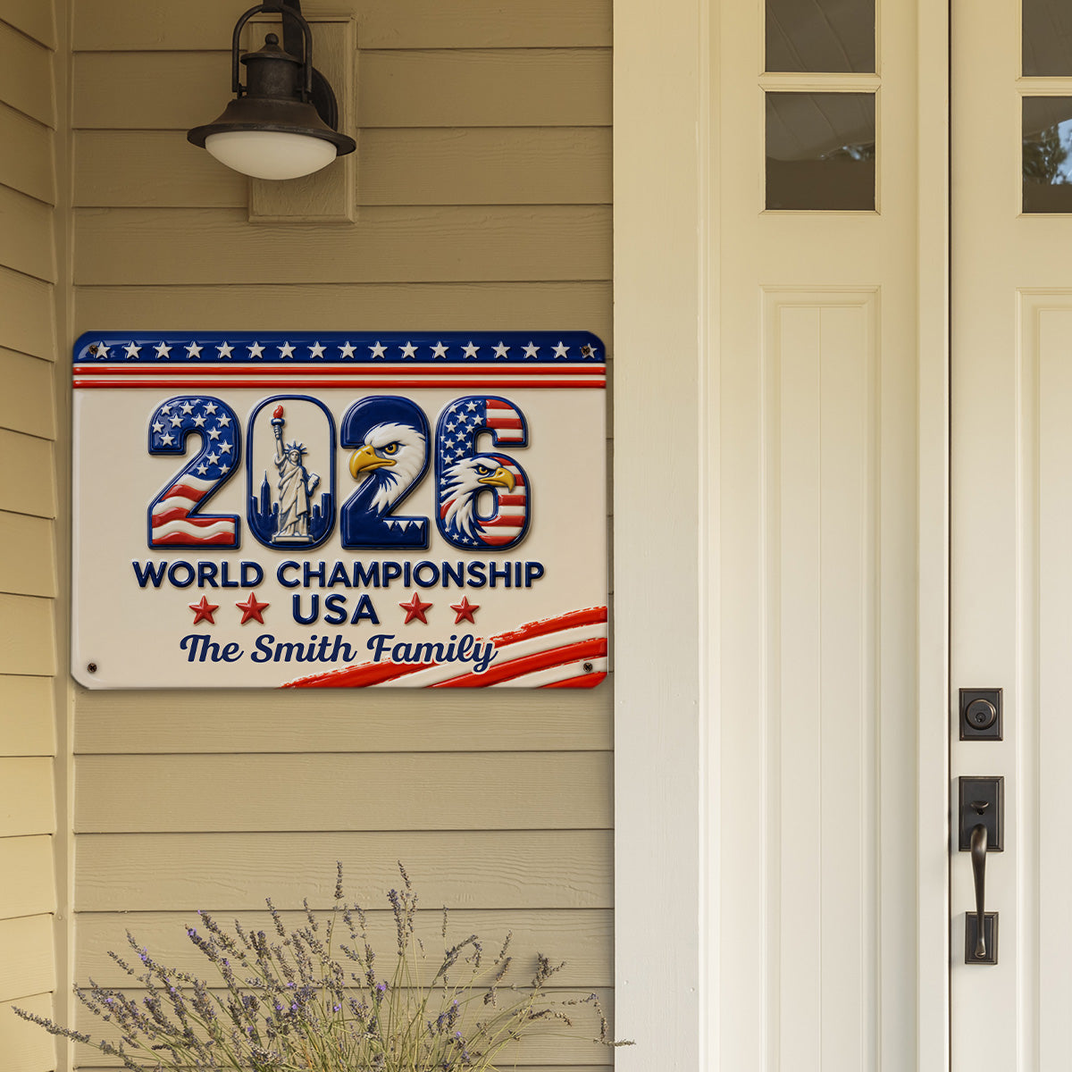 Custom 3D Home & Wall Decor, Birthday & Christmas Gift • World Championship - Personalized 3D Inflated Effect Metal Sign