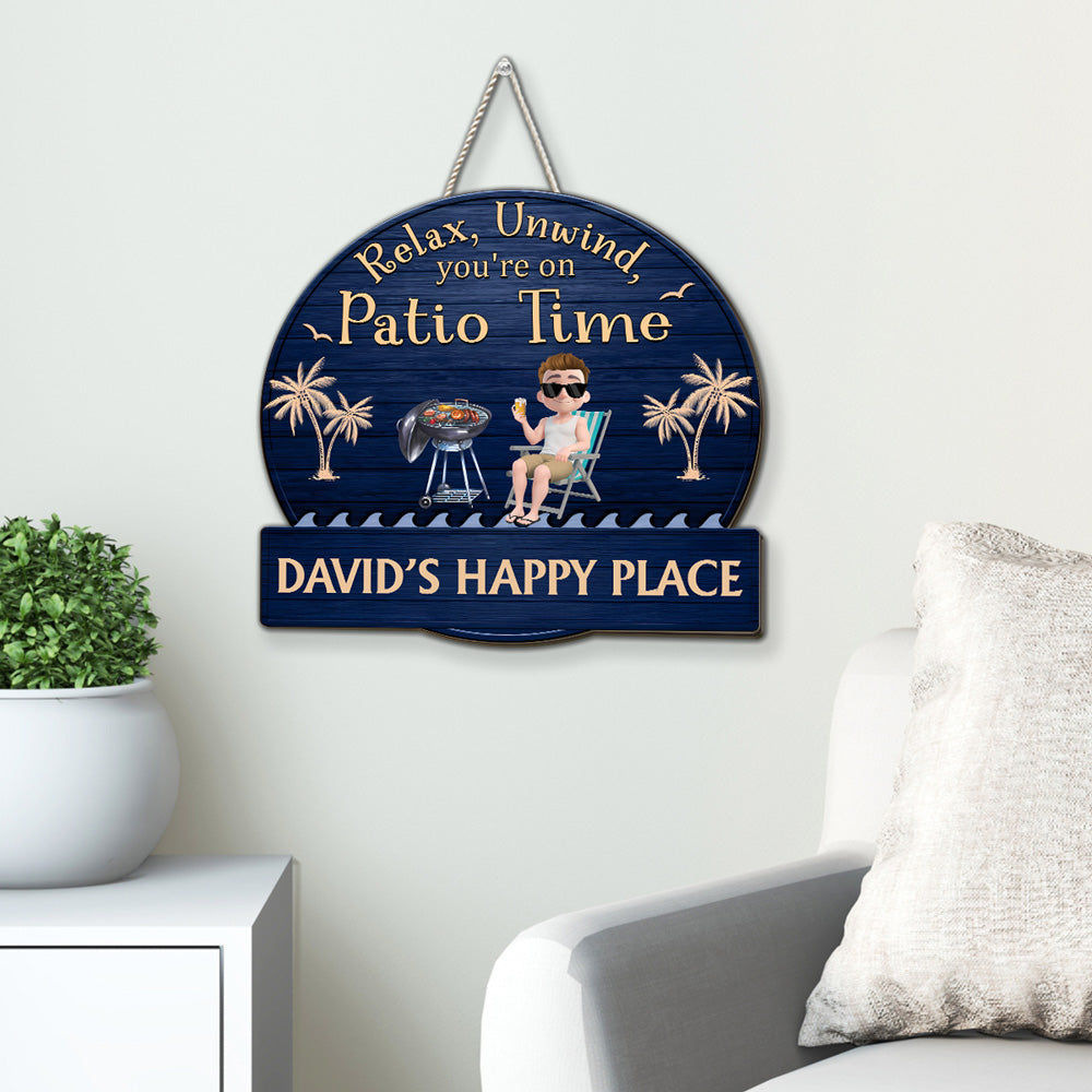 Custom Home & Wall Decor, Birthday & Christmas Gift • Patio Season Is On - Personalized Wood Sign