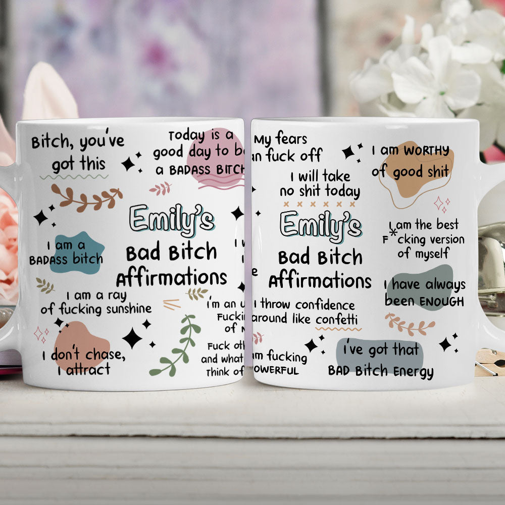 Custom Best Friend, Christmas & Birthday Friendship Keepsake Gift • Funny Affirmations - Personalized Coffee Mug