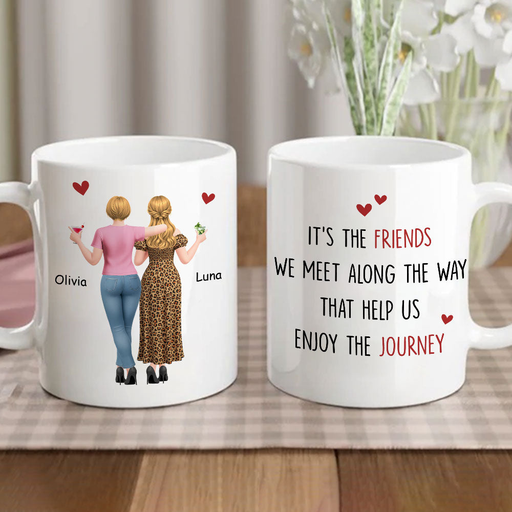 Custom Best Friend, Christmas & Birthday Friendship Keepsake Gift • Our Journey - Personalized Coffee Mug