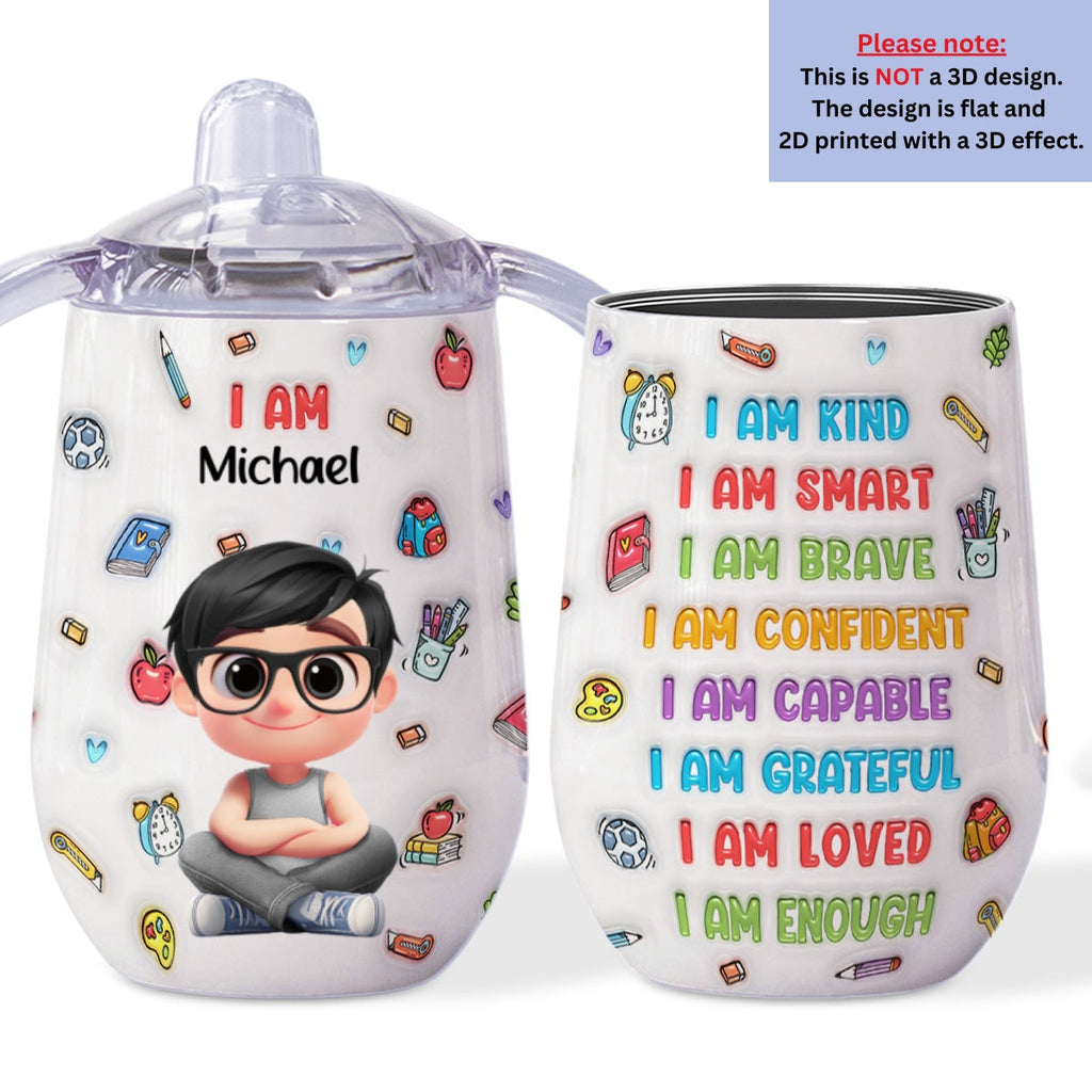 Kind Smart Loved - Personalized Sippy Cup With Handles