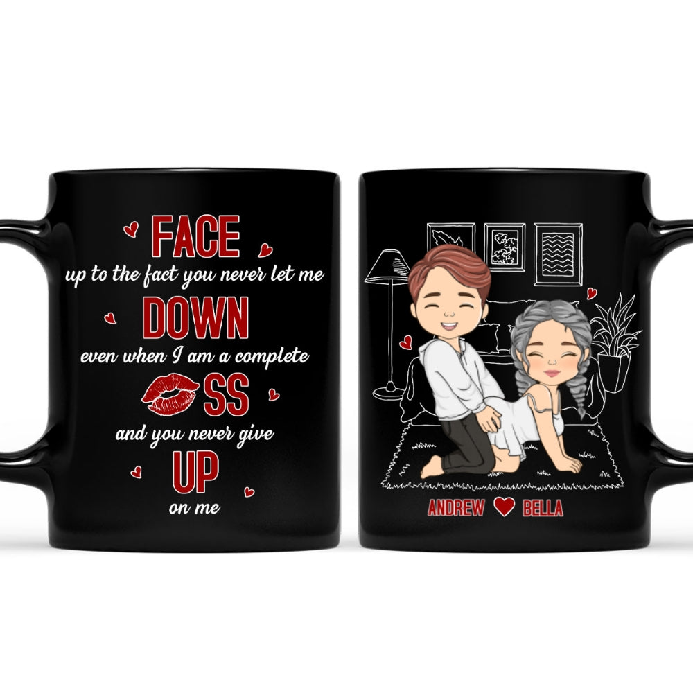 Custom Anniversary Keepsake Gifts For Couple • Face Up To - Personalized Coffee Mug