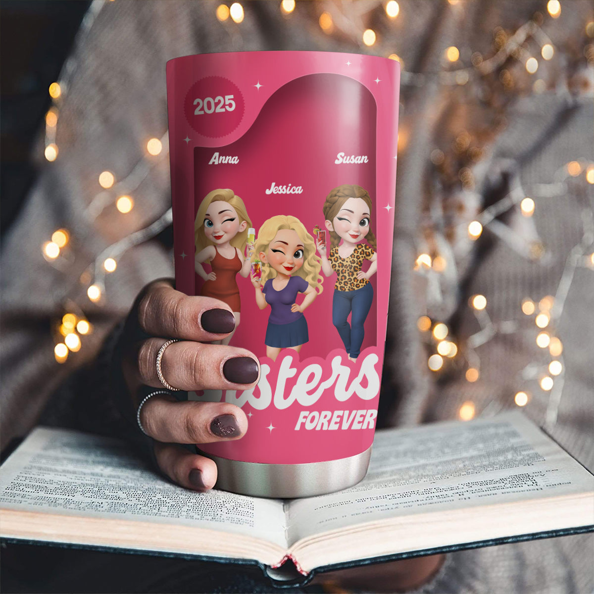Sisters Besties Forever Box - Personalized Tumbler
