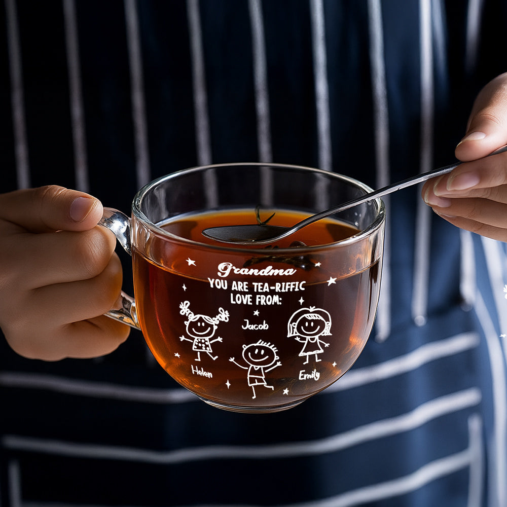 You Are Tea-Riffic - Personalized Glass Tea Cup