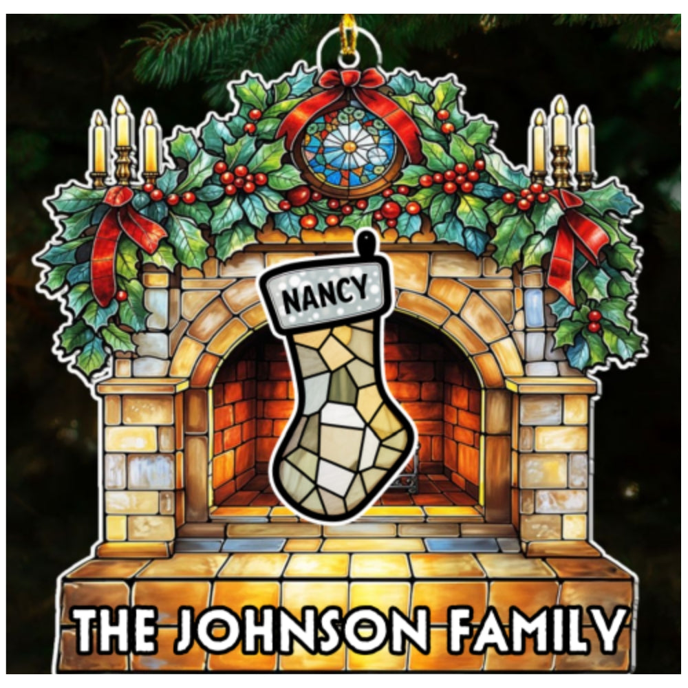 Custom Family Ornament, Christmas Gift for Family Members •  Enjoy Christmas Together Version 2 - Personalized Acrylic Ornament