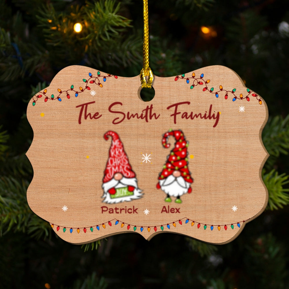 Custom Family Ornament, Christmas Gift for Family Members •  Family Joy - Personalized Wood Ornament