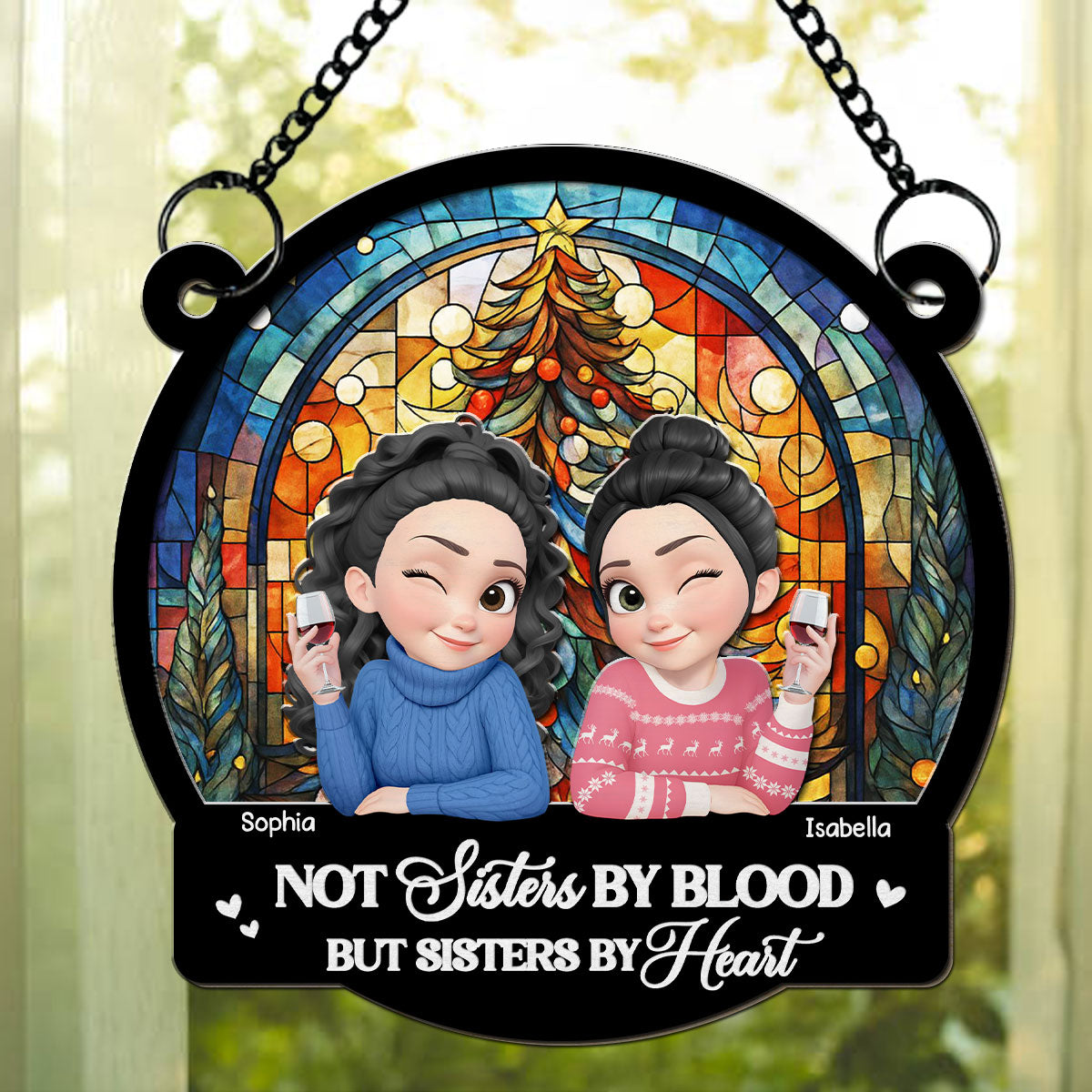 Custom Christmas Hanging Decor, for Best Friend, Friendship Gifts • You Are My Christmas Miracle - Personalized Suncatcher