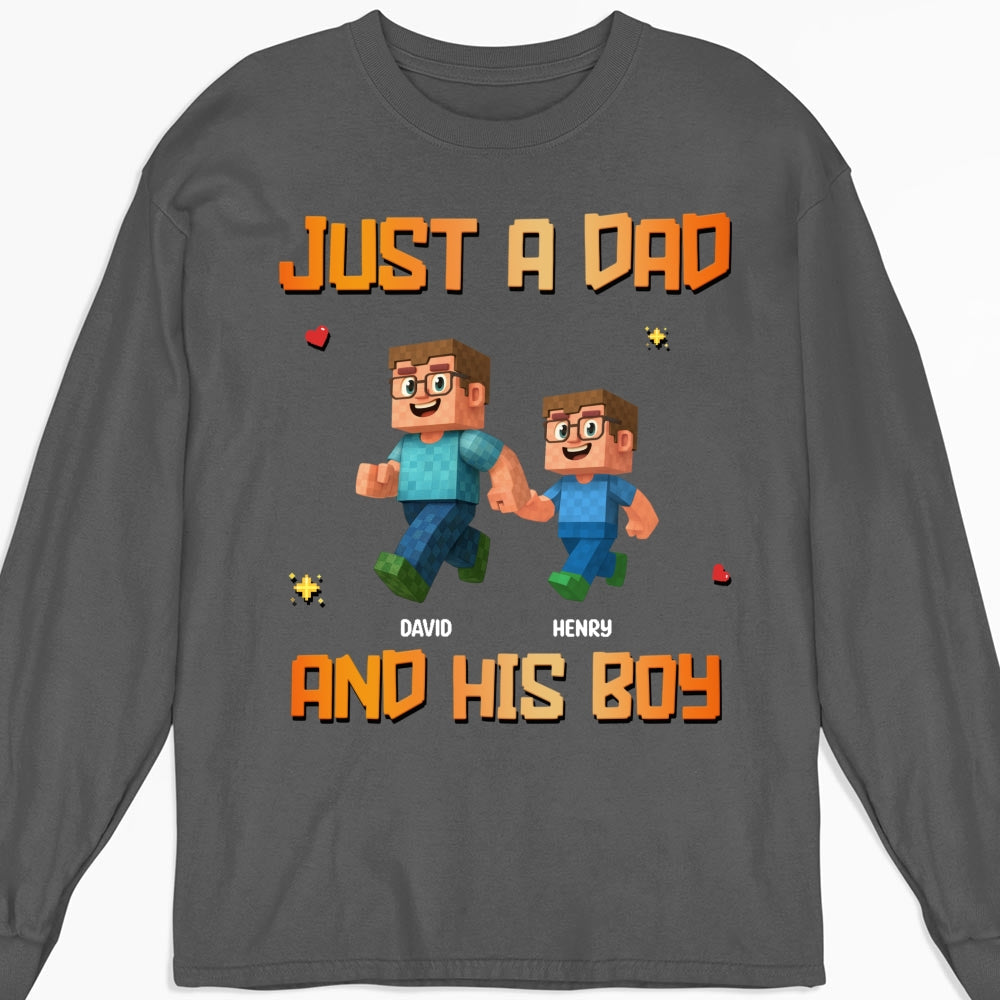 Custom Christmas Anniversary Keepsake Gifts For Husband • Just A Dad - Personalized Shirt
