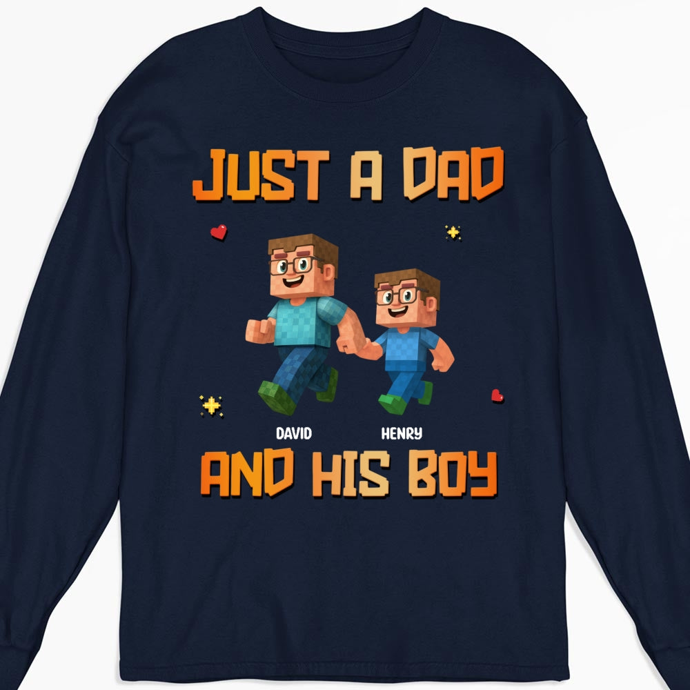 Custom Christmas Anniversary Keepsake Gifts For Husband • Just A Dad - Personalized Shirt