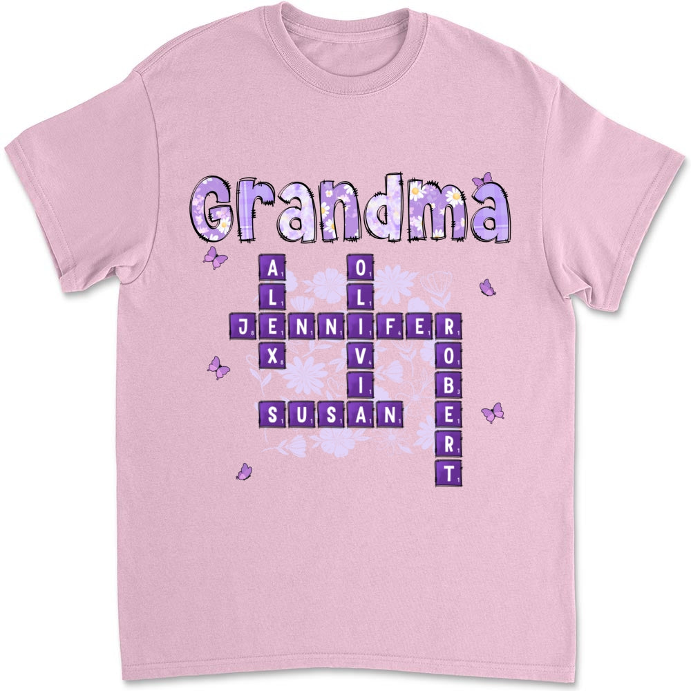 Custom Mother's Day Gift for Mom & Grandma • Love Being Gigi Crossword - Personalized Shirt