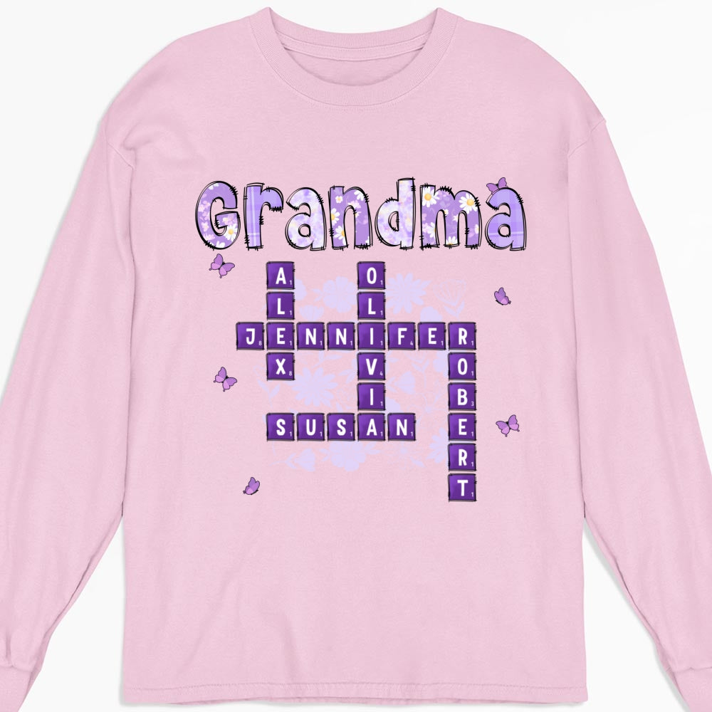Custom Mother's Day Gift for Mom & Grandma • Love Being Gigi Crossword - Personalized Shirt