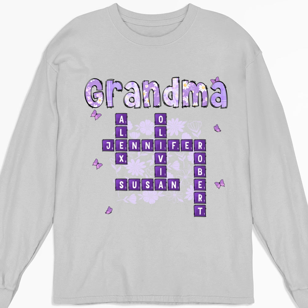 Custom Mother's Day Gift for Mom & Grandma • Love Being Gigi Crossword - Personalized Shirt