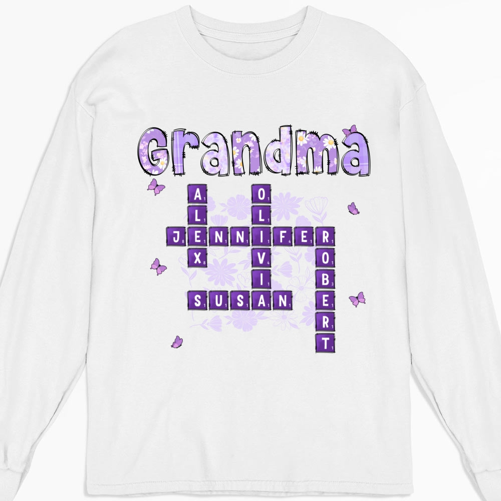 Custom Mother's Day Gift for Mom & Grandma • Love Being Gigi Crossword - Personalized Shirt