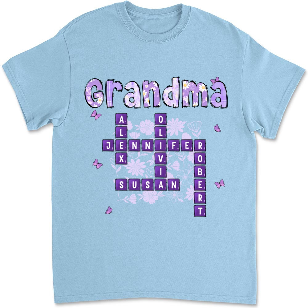 Custom Mother's Day Gift for Mom & Grandma • Love Being Gigi Crossword - Personalized Shirt