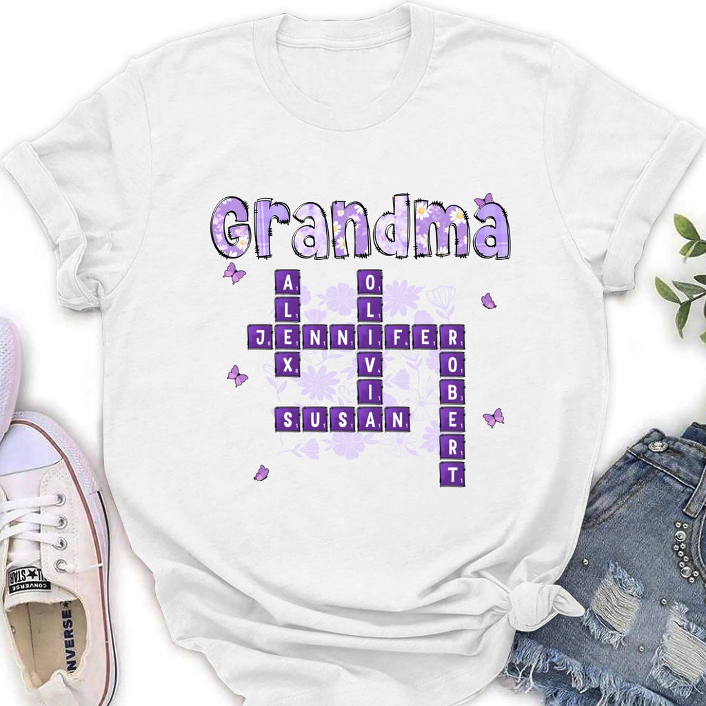 Custom Mother's Day Gift for Mom & Grandma • Love Being Gigi Crossword - Personalized Shirt