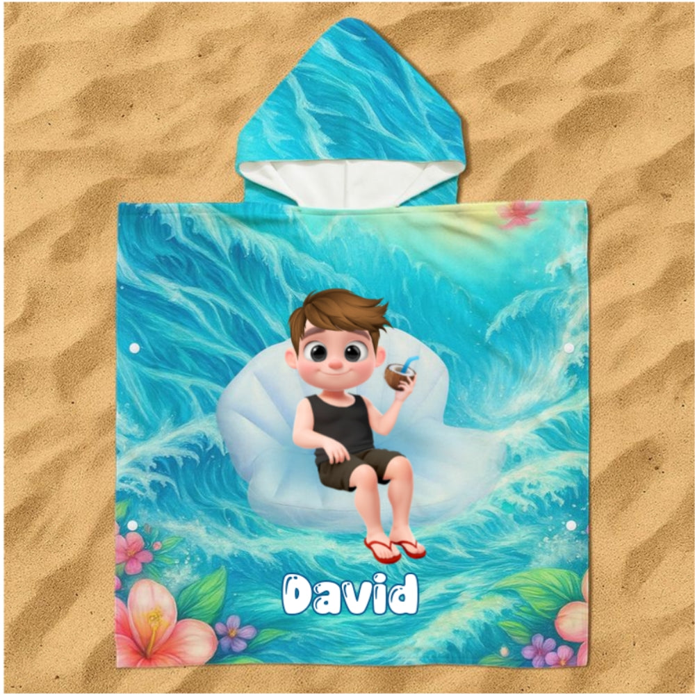 My Forever Love - Personalized Hooded Beach Towel