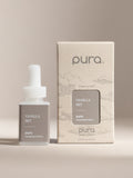 Pura Vanilla Sky fragrance vial and packaging on a beige background