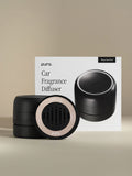 Pura Car Pro diffuser, New Car car fragrance, and packaging on a beige background