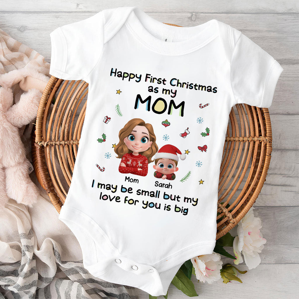 First Christmas With Mom - Personalized Baby Onesie