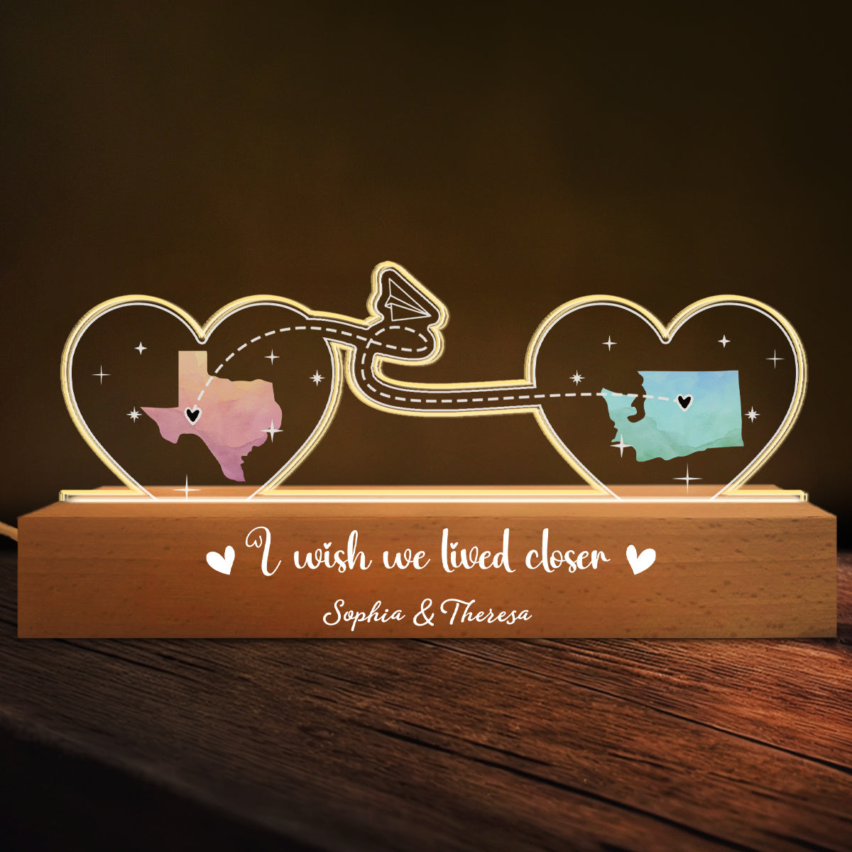 Custom Gift for Best Friends, Sister, Birthday & Christmas • True Friendship Is A Precious Gift - Personalized Acrylic Letters 3D LED Night Light