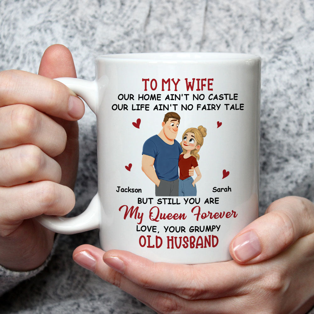 Custom Anniversary Keepsake Gifts For Couple • My Only Queen - Personalized Coffee Mug