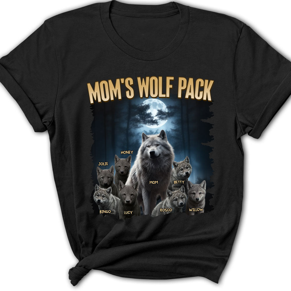 Custom Christmas & Birthday Gift for Mom, Grandma • Mama Wolf Pack - Personalized Shirt
