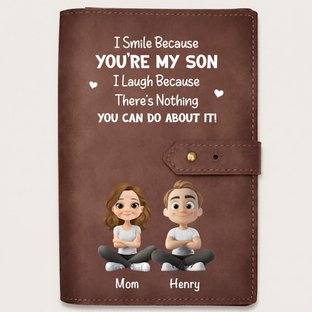 Because You Are My Son - Personalized Leather Charger Bag