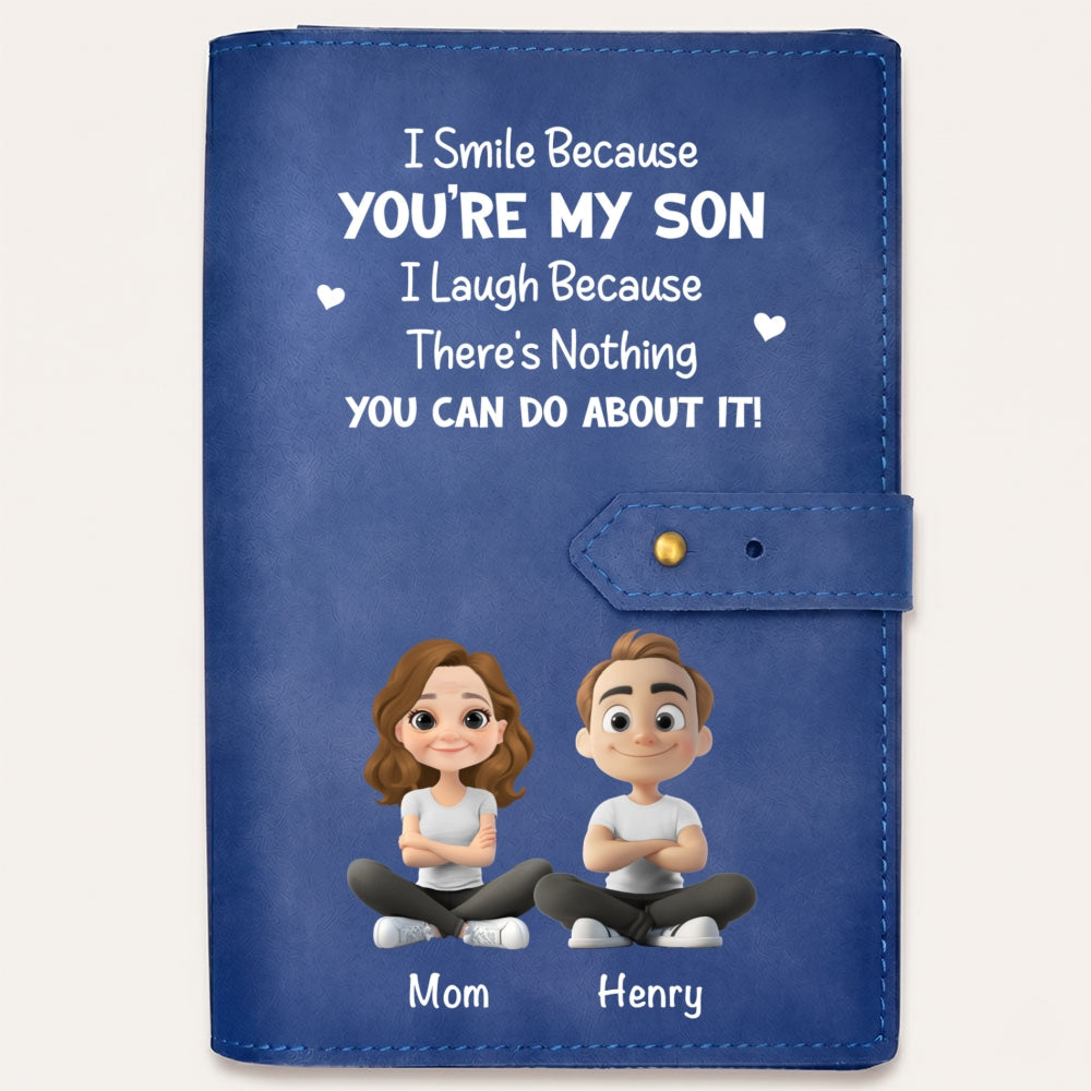 Because You Are My Son - Personalized Leather Charger Bag