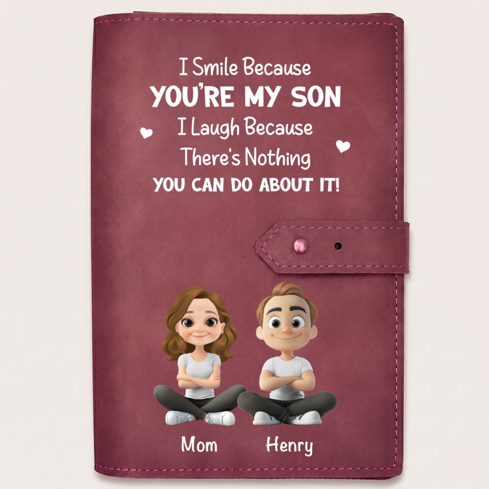 Because You Are My Son - Personalized Leather Charger Bag
