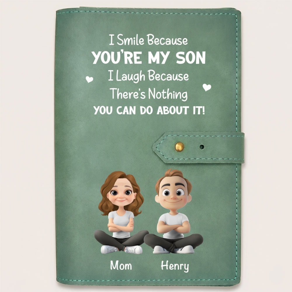 Because You Are My Son - Personalized Leather Charger Bag
