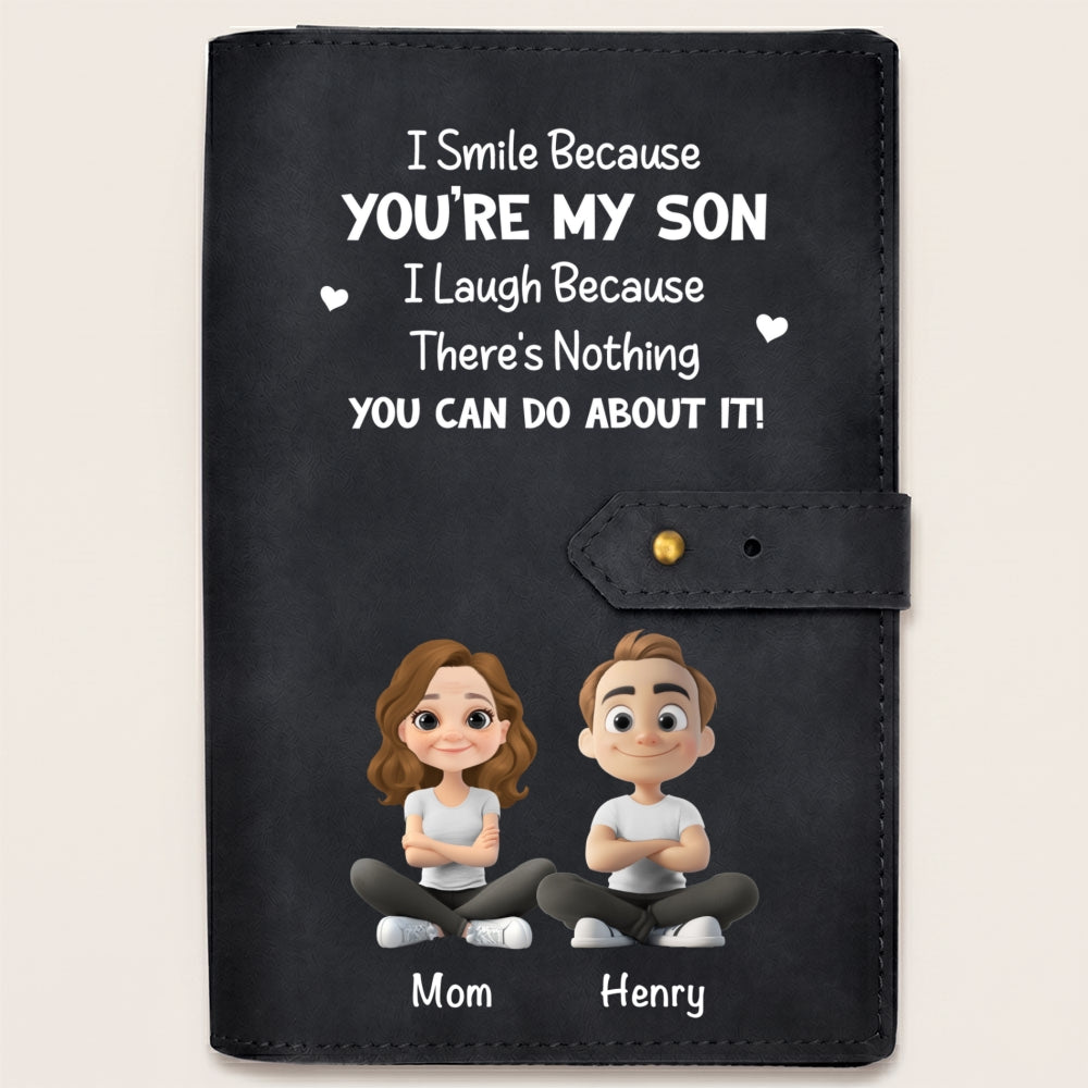 Because You Are My Son - Personalized Leather Charger Bag