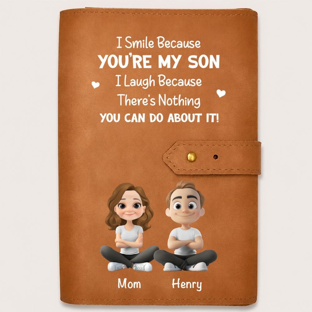 Because You Are My Son - Personalized Leather Charger Bag