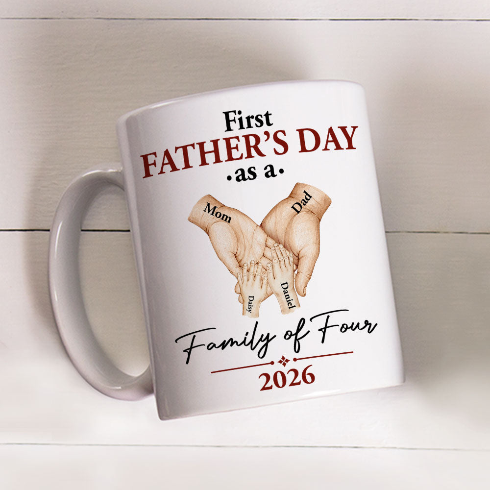 Custom Anniversary Keepsake Gifts For Couple • Our Family Of Three - Personalized Coffee Mug