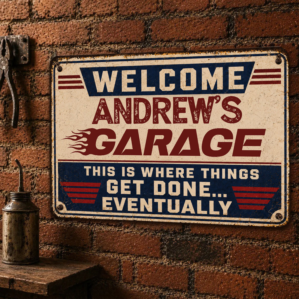 Custom Home & Wall Decor, Birthday & Christmas Gift • Making Magic Eventually Happens - Personalized Metal Sign