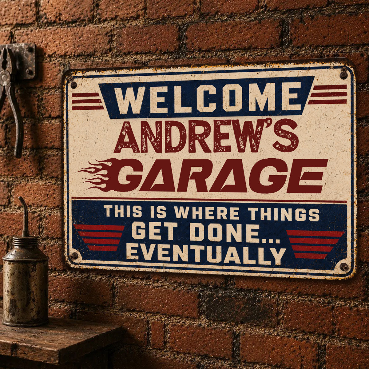 Custom Home & Wall Decor, Birthday & Christmas Gift • Making Magic Eventually Happens - Personalized Metal Sign