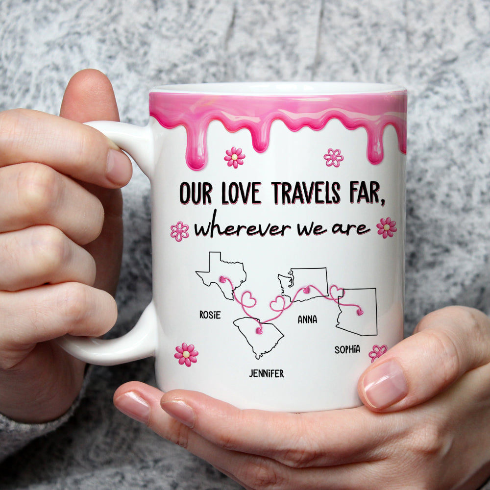 Custom Mother's Day Gift for Mom & Grandma • Wherever We Are - Personalized Coffee Mug