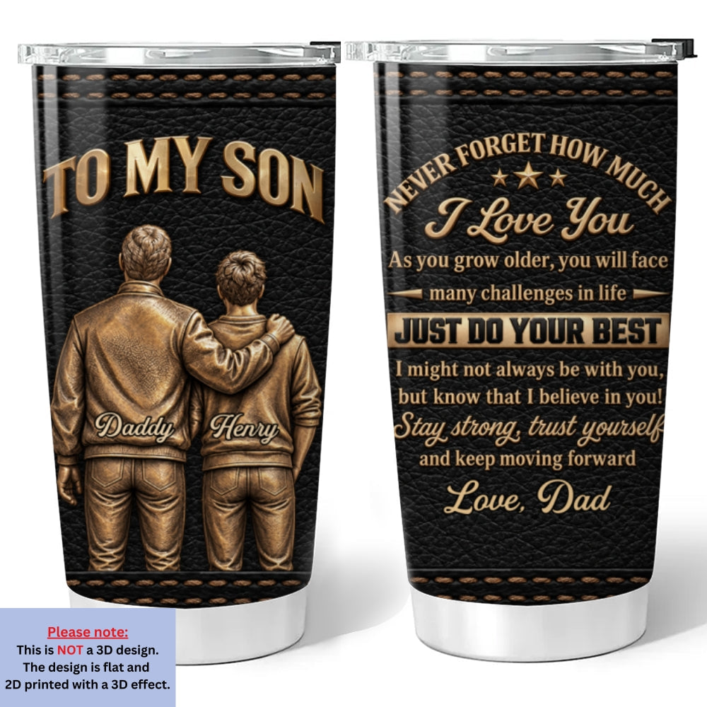 Custom Christmas Birthday Gifts For Son • Believe In Yourself - Personalized Tumbler