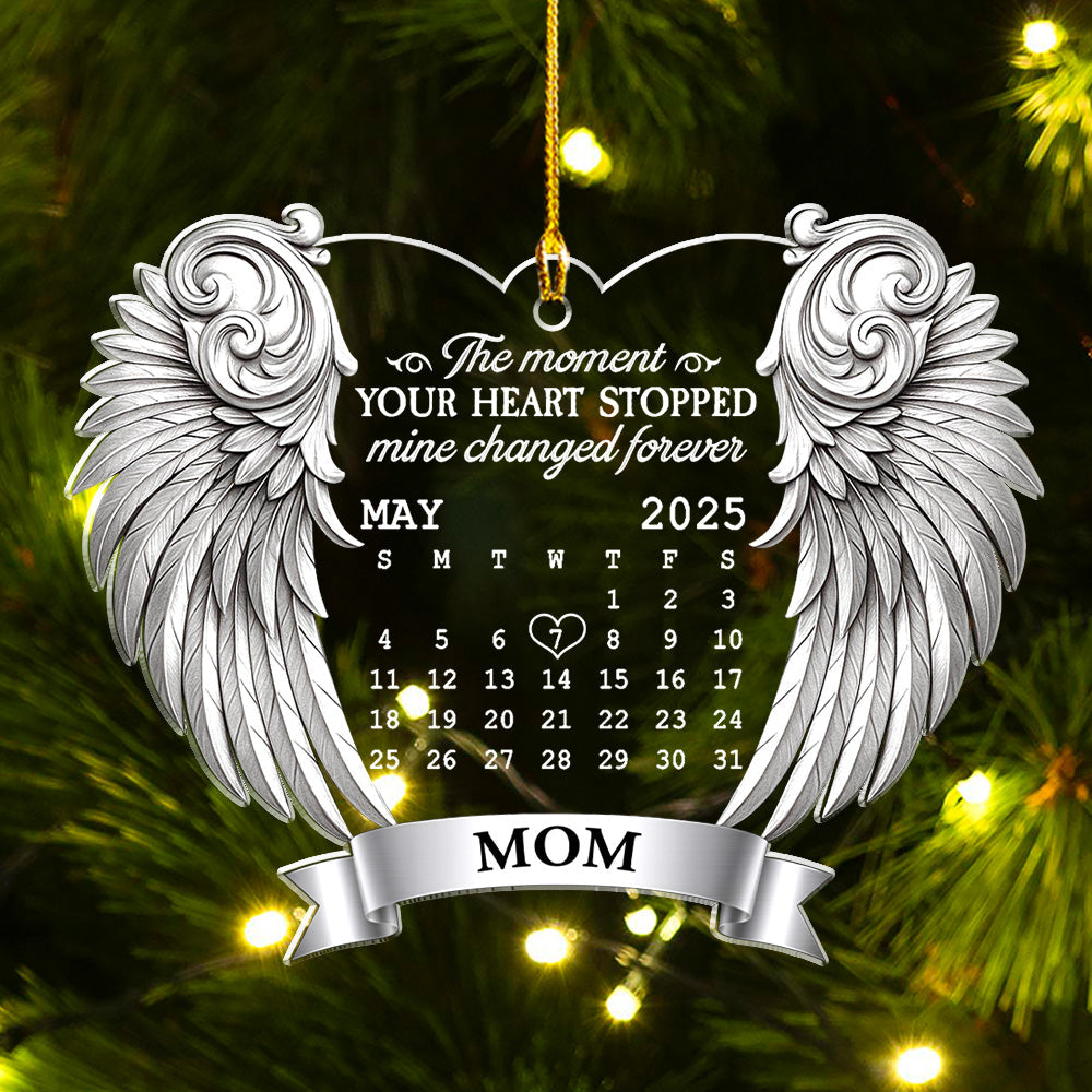 Custom Memorial Christmas Ornament, Sympathy Keepsake •  Remembered With Love - Personalized Acrylic Ornament