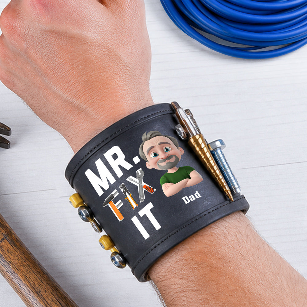 Dad Will Fix It - Personalized Magnetic Tool Wristband