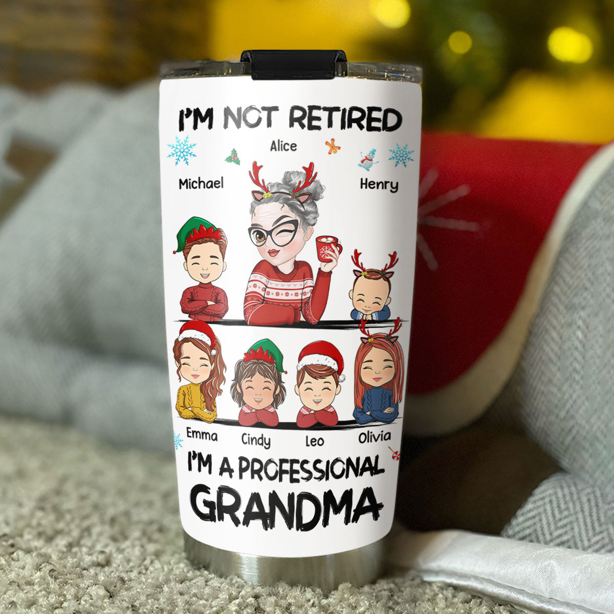 Custom Christmas Birthday Gifts For Grandma • I Am Professional Grandma - Personalized Tumbler