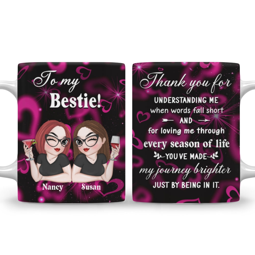 Custom Best Friend, Christmas & Birthday Friendship Keepsake Gift • No Matter What Happens - Personalized Coffee Mug