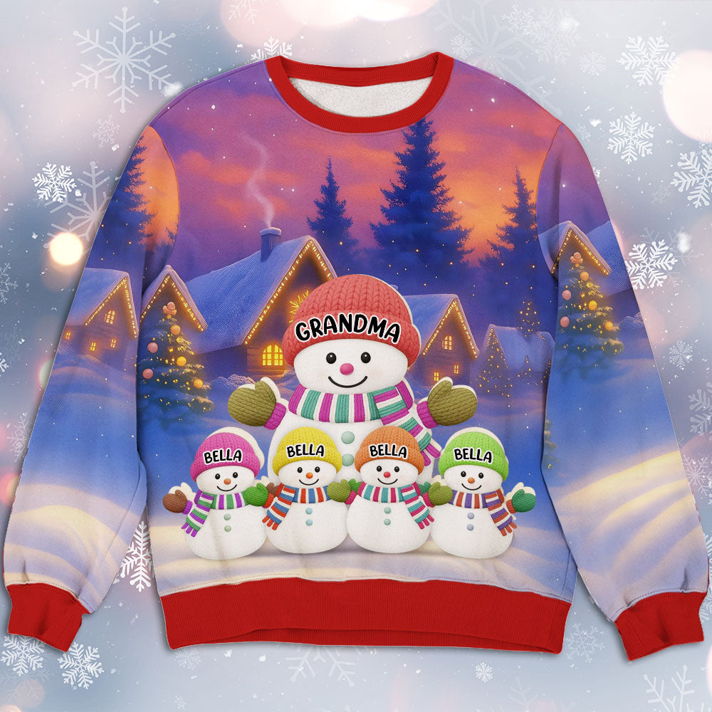 Custom Grandma Christmas Sweatshirt, Gift for Mothers • I Love Being Called Grandma - Personalized All-Over-Print Sweatshirt