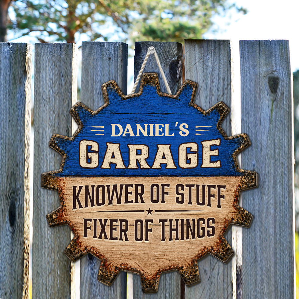 Custom Husband Anniversary Wall Decor Keepsake Gift • The Fixer - Personalized Wood Sign