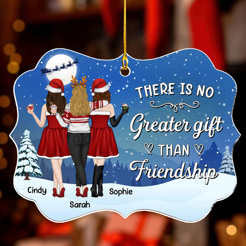 Custom Friendship Christmas Ornament, Best Friend Gift •  Beautiful Friendship - Personalized Acrylic Ornament