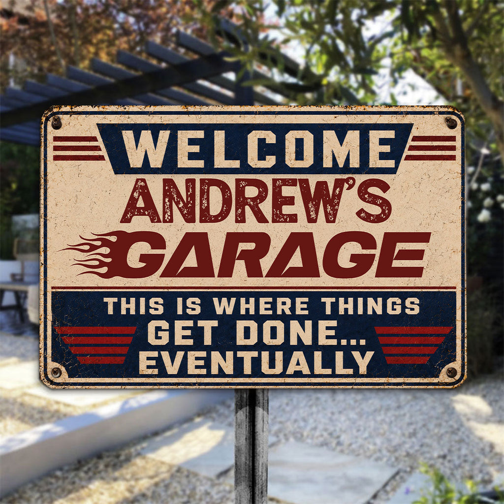 Custom Home & Wall Decor, Birthday & Christmas Gift • Making Magic Eventually Happens - Personalized Metal Sign