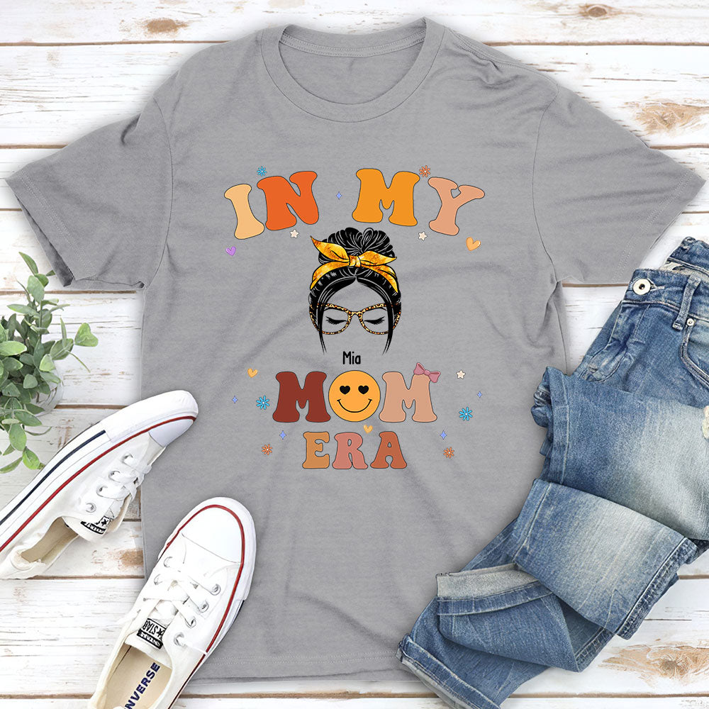 Custom Christmas & Birthday Gift for Mom, Grandma • In My Mom Era - Personalized T-shirt And Onesie
