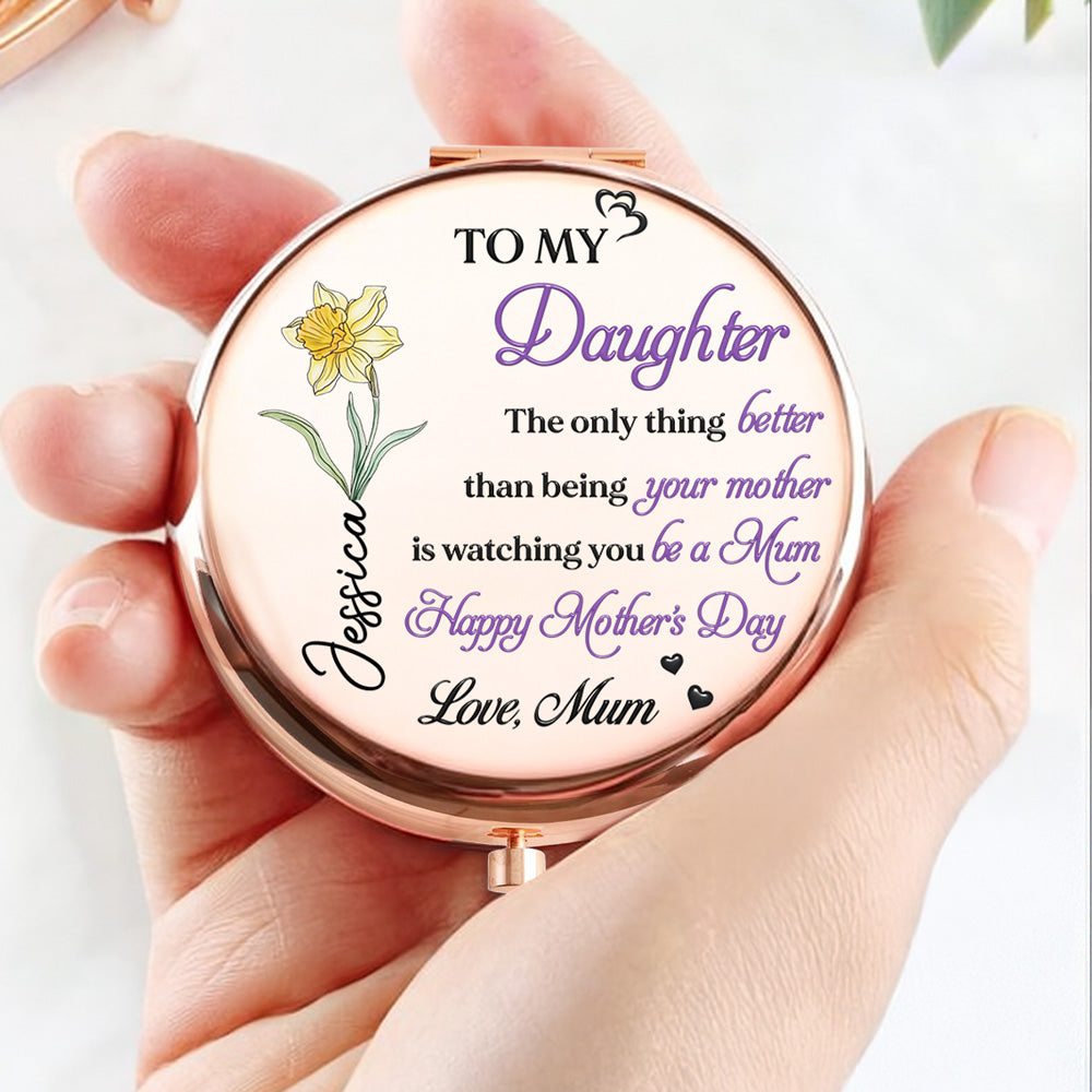 Love From Mom Mum - Personalized 3D Effect Compact Mirror